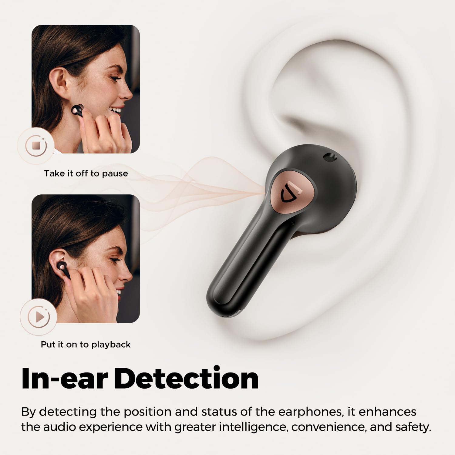 SoundPEATS Air4 Pro ANC Wireless Earbuds – Qualcomm AptX Chip, 26H Playtime, 6-Mic Noise Cancellation, Sweat-Resistant Bluetooth Earphones (Black)
