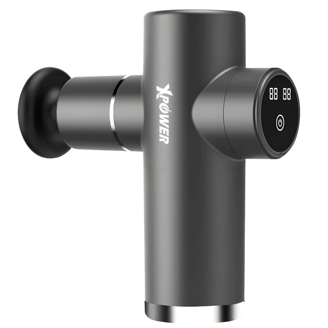 XPower MG4 Mini Massager With 4 Massage Head - Grey