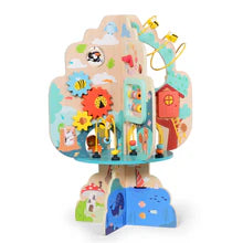 Wooden Activity Tree – Multi-Sensory Educational Toy for Kids